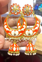 Crescent Floral Jhumka