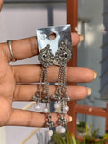 Peacock Chain Tassel Earrings