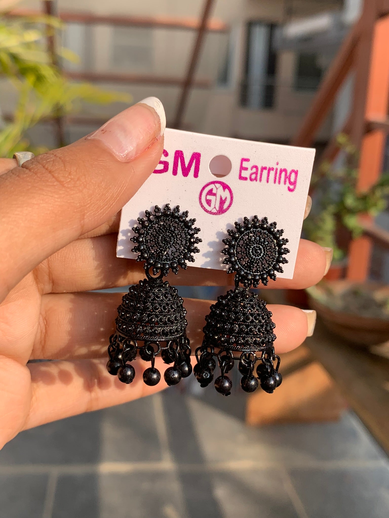 Crystal Stud Mini Jhumka