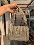 Blush Crystal Glam Shoulder Bag