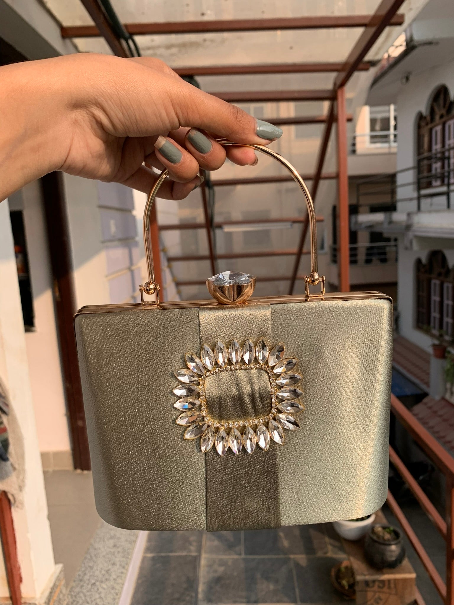 Crystal Frame Clutch