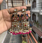 Royal Peacock Kundan Jhumka