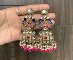 Royal Peacock Kundan Jhumka