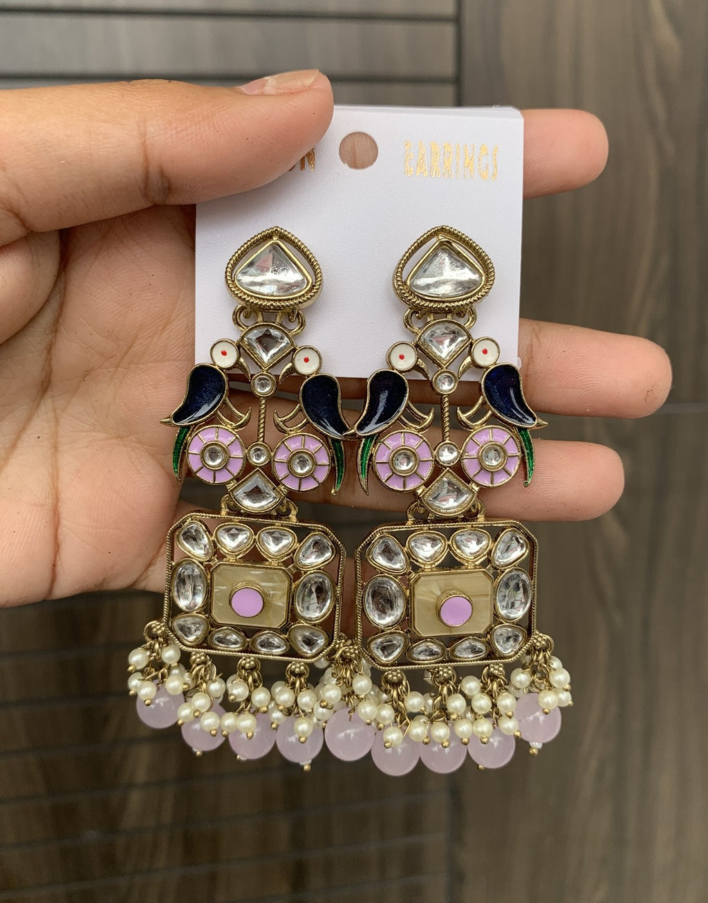 Royal Peacock Kundan Jhumka