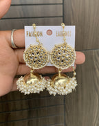 Pearl Kundan Jhumka
