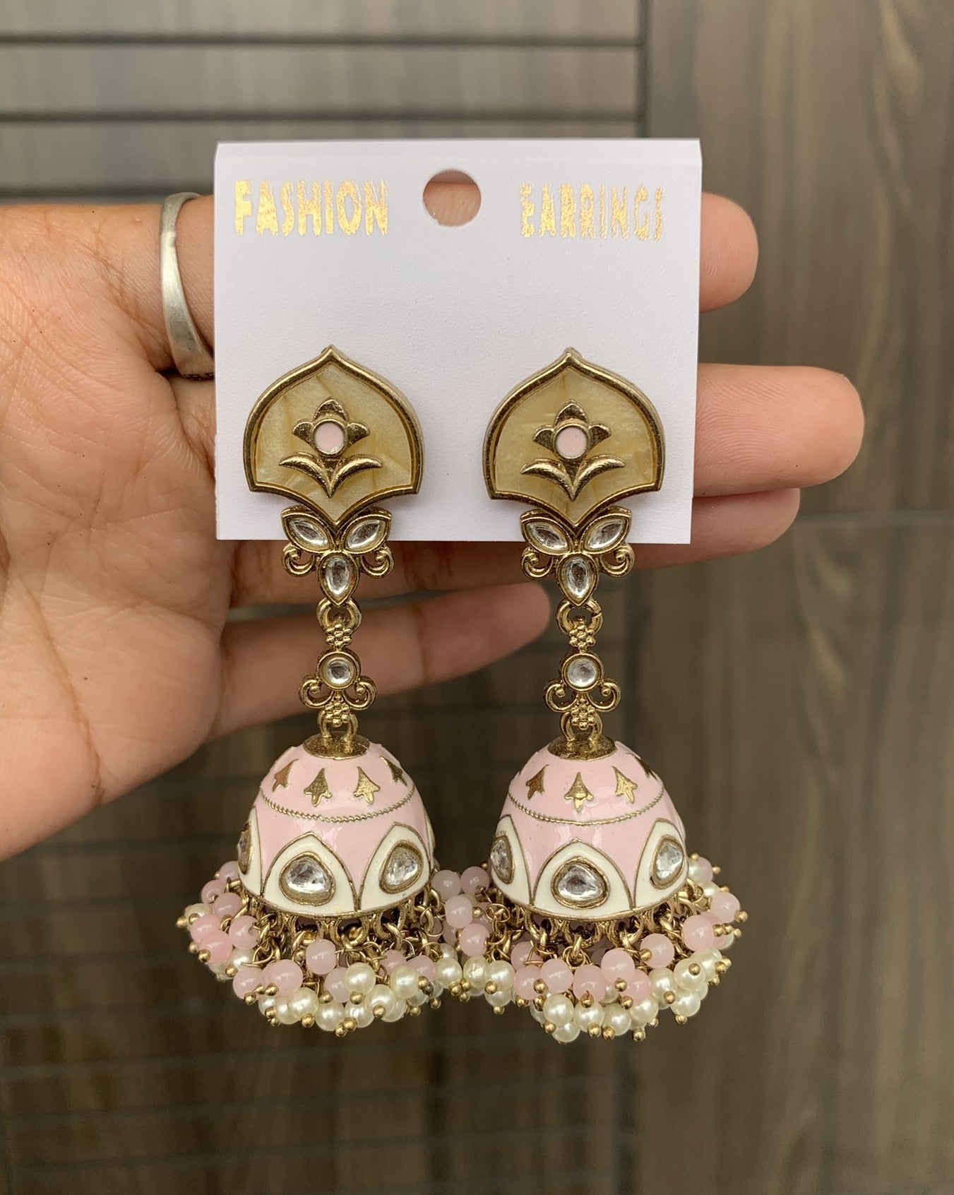 Blush Kundan Jhumka
