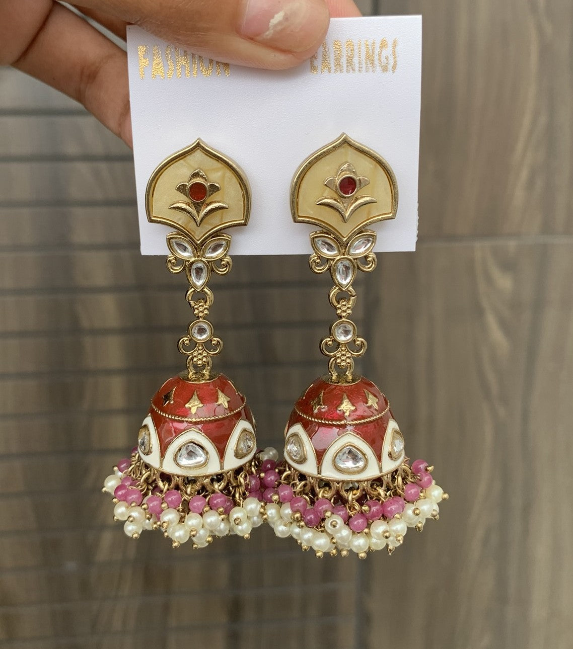 Blush Kundan Jhumka
