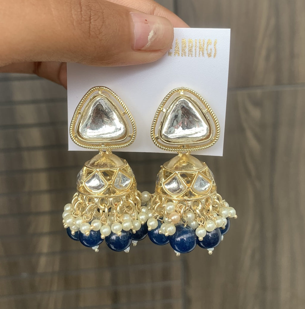 Classic Kundan Pearl Jhumka