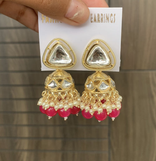 Classic Kundan Pearl Jhumka