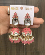 Kundan Pearl Drop Jhumka