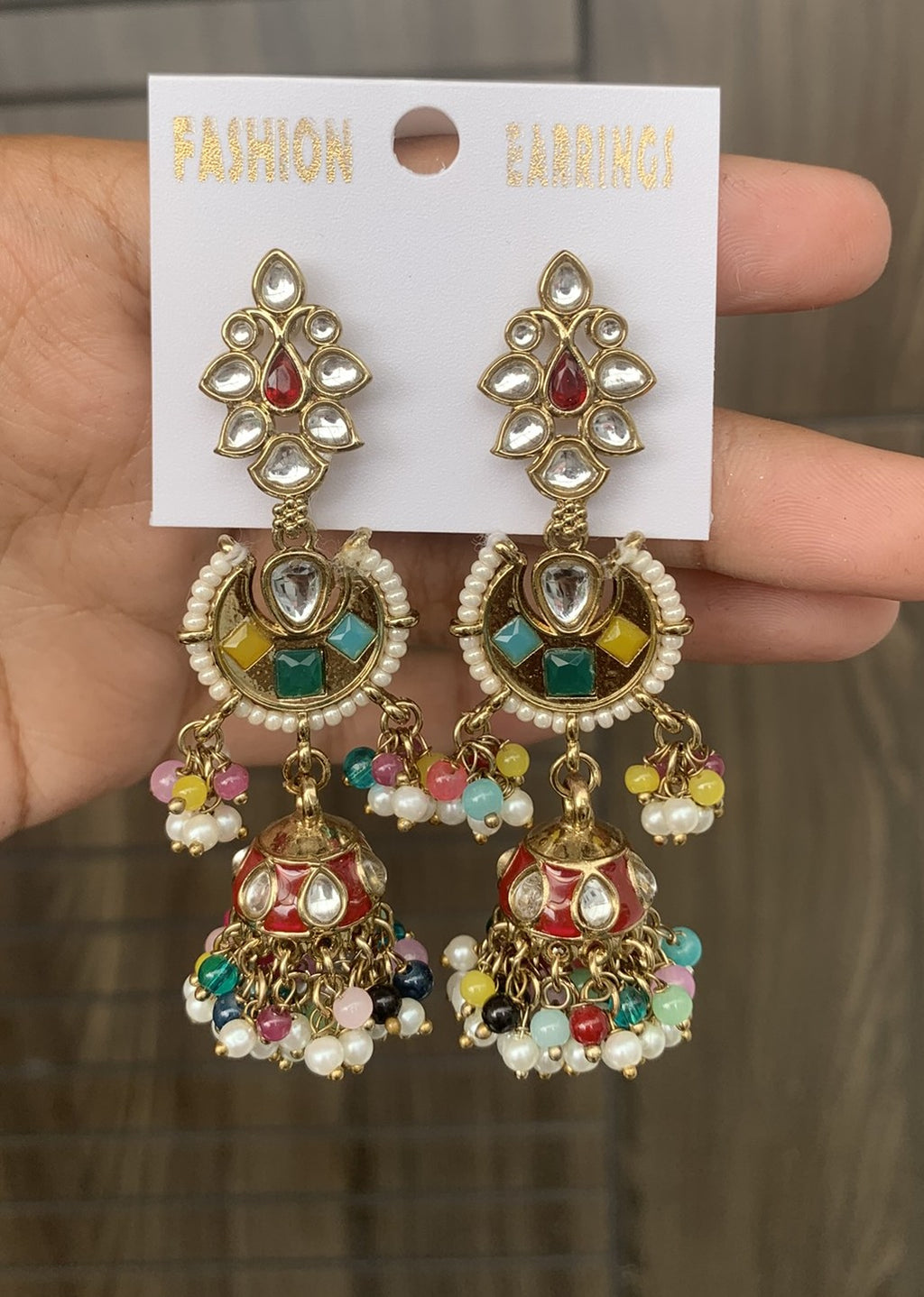 Royal Kundan Pearl Jhumka