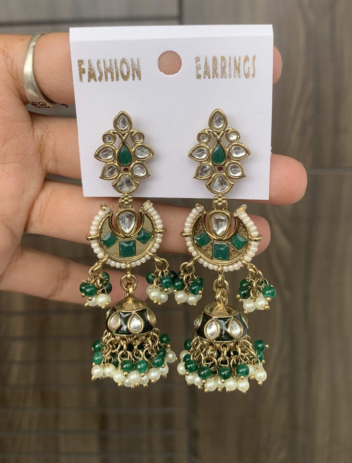 Royal Kundan Pearl Jhumka