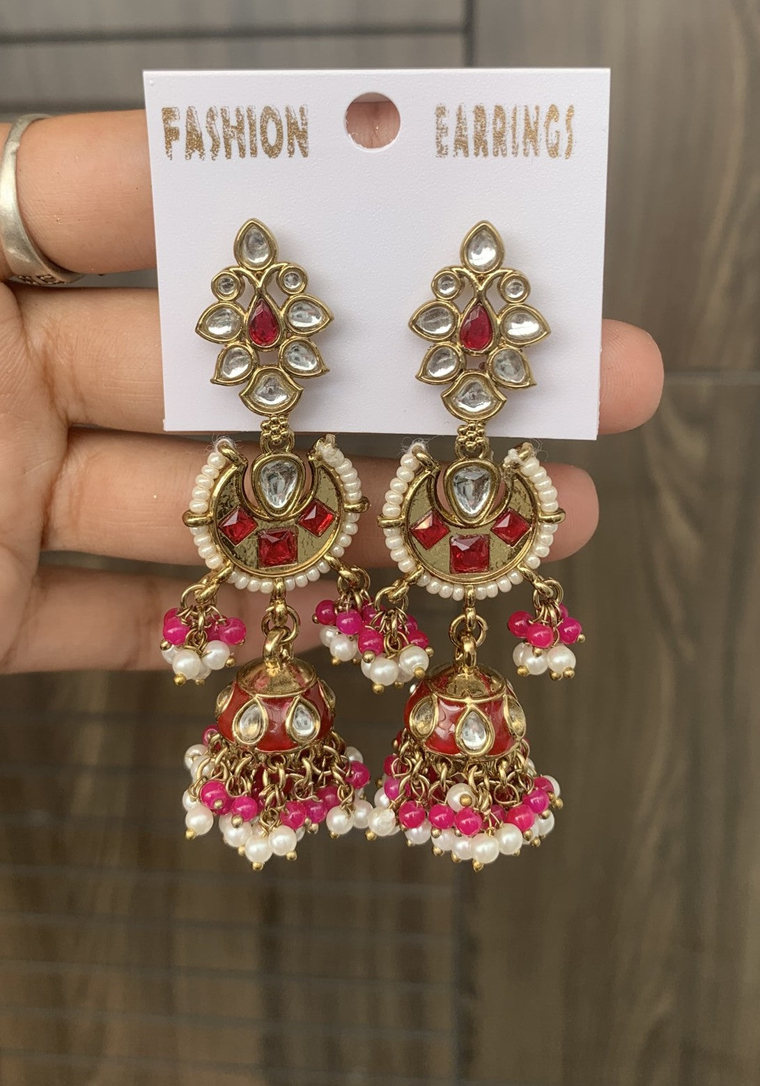 Royal Kundan Pearl Jhumka