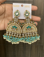 Lotus Motif Statement Earrings