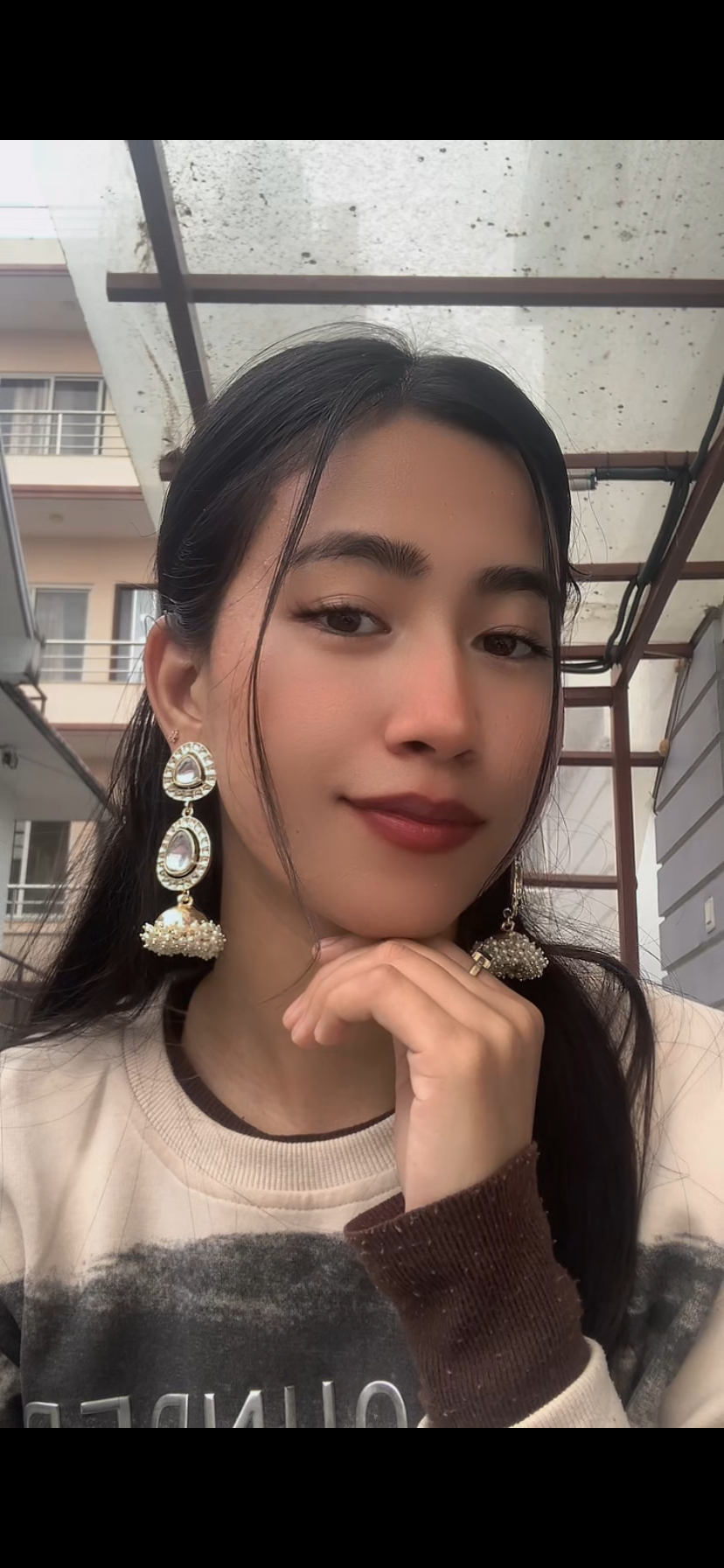 Teardrop Crystal Jhumka