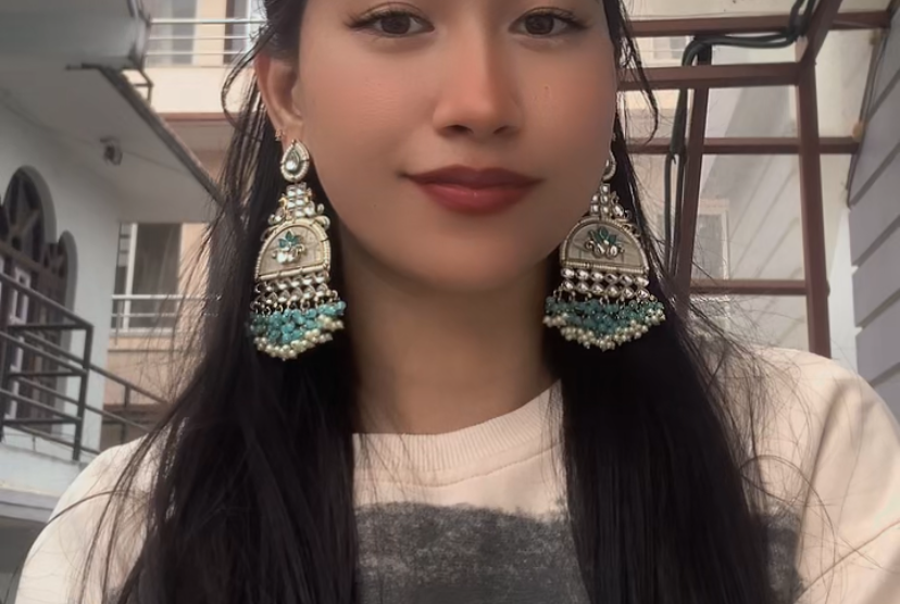 Lotus Motif Statement Earrings