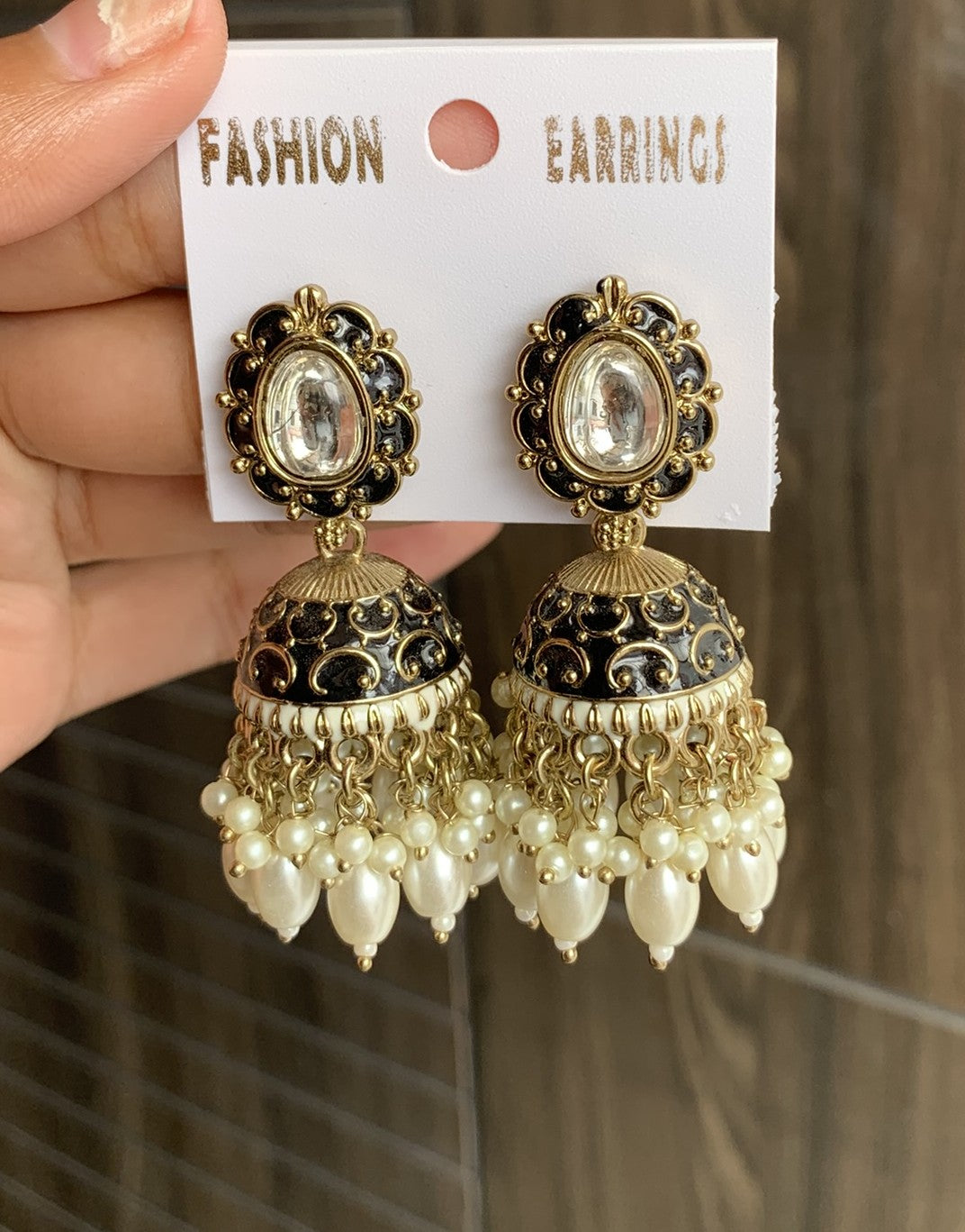 Vintage Enamel Jhumka