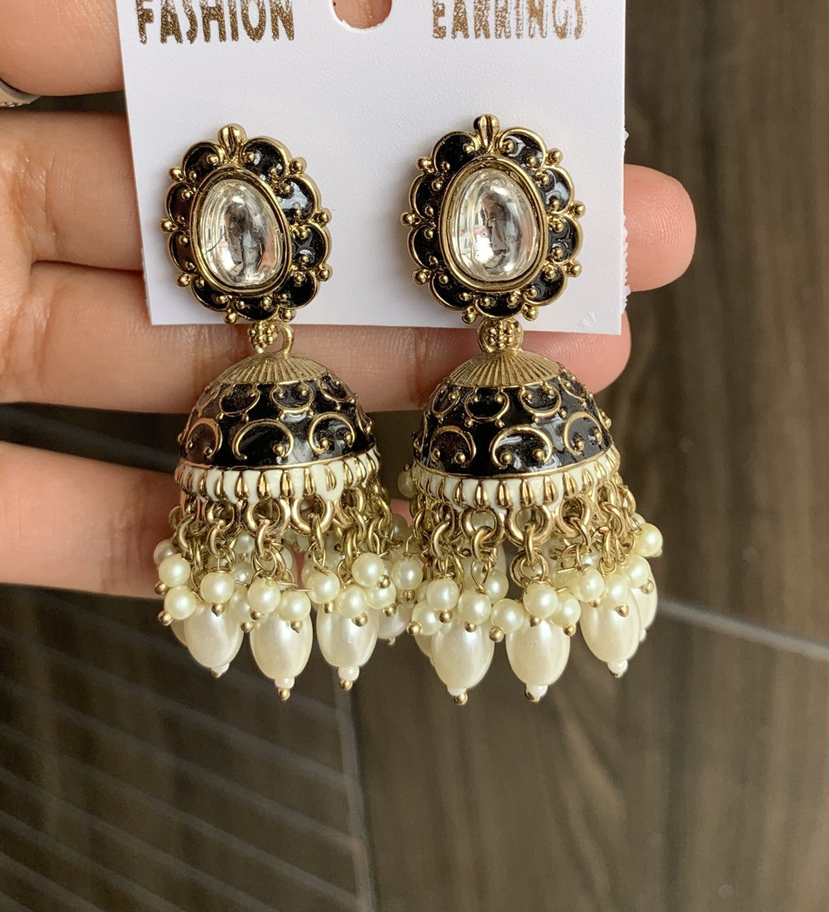 Vintage Enamel Jhumka