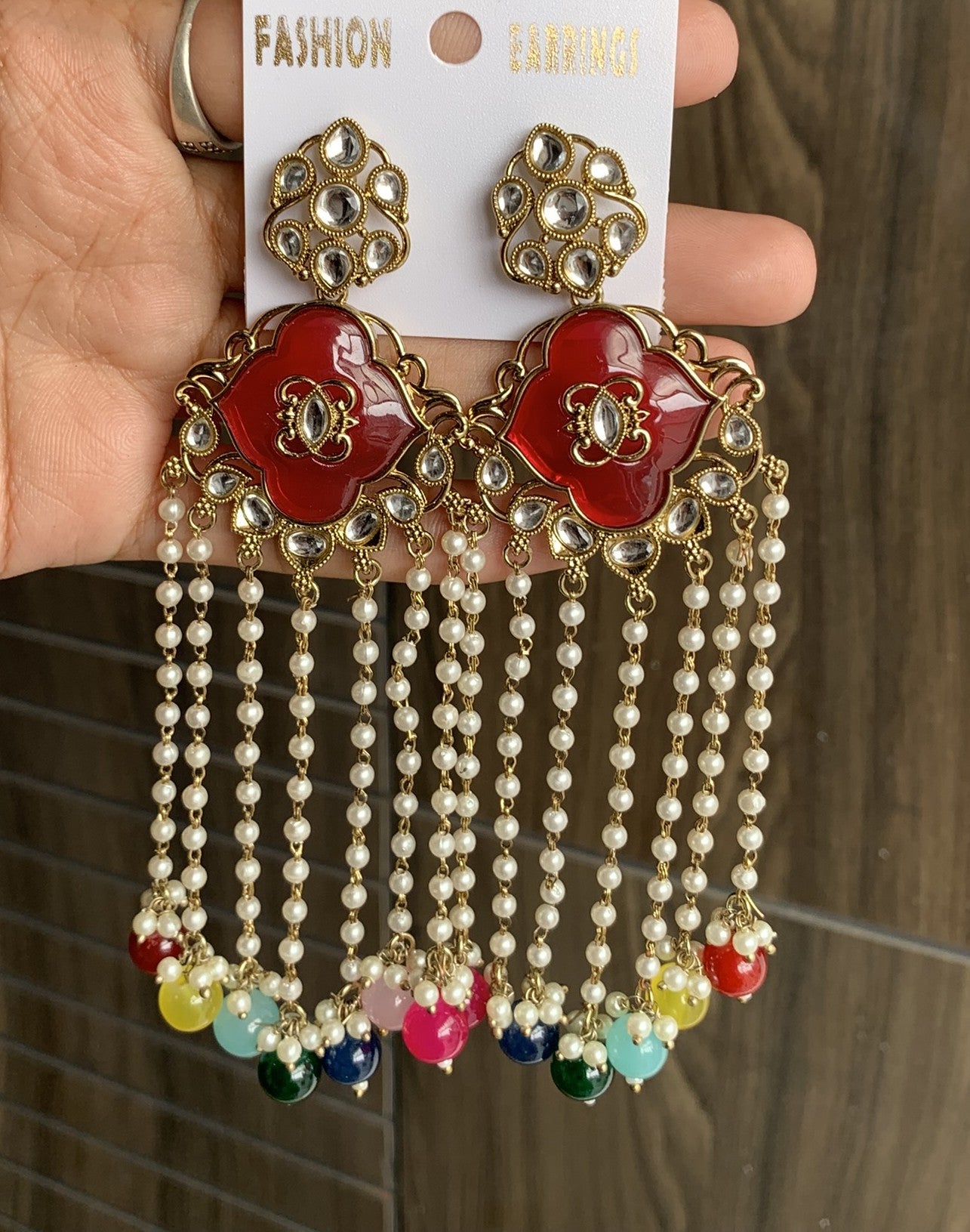 Heritage Pearl Fringe Chandbali