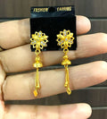 Floral Tassel Drop Earrings
