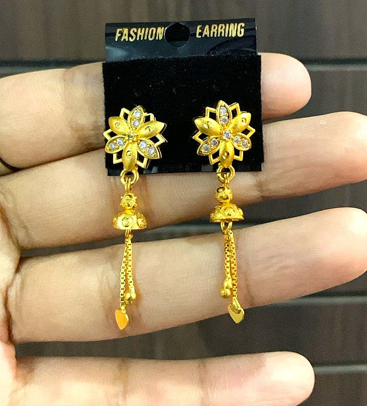 Floral Tassel Drop Earrings