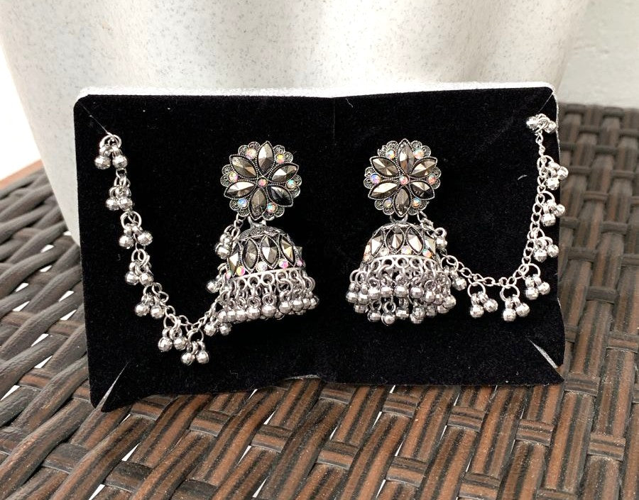 Floral Bahubali Jhumka
