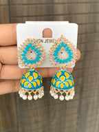Stone Studded Enamel Jhumka