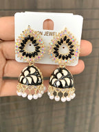 Stone Studded Enamel Jhumka