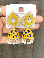 Stone Studded Enamel Jhumka