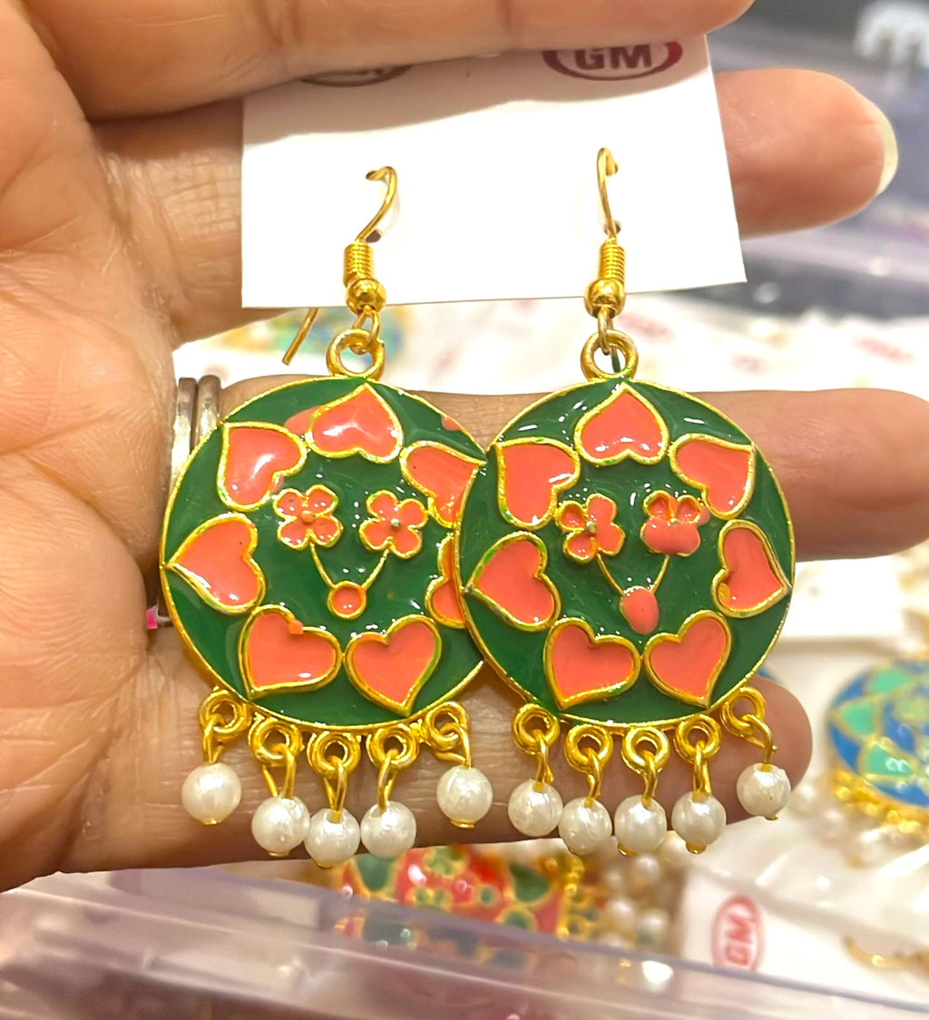 Heart Motif Enamel Drop