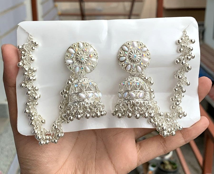 Silver Bahubali Jhumka