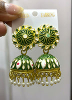 Enamel Pearl Jhumka