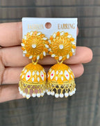 Enamel Pearl Jhumka