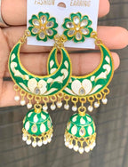 Crescent Floral Jhumka