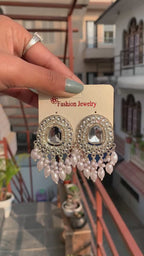 Elegant Mirror Pearl Jhumka