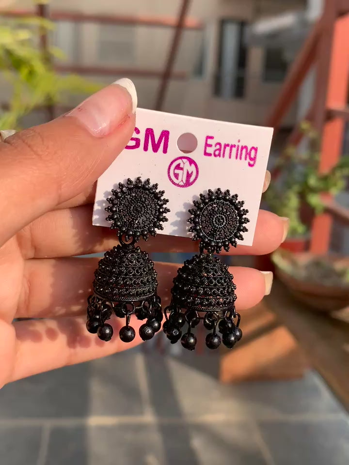 Crystal Stud Mini Jhumka