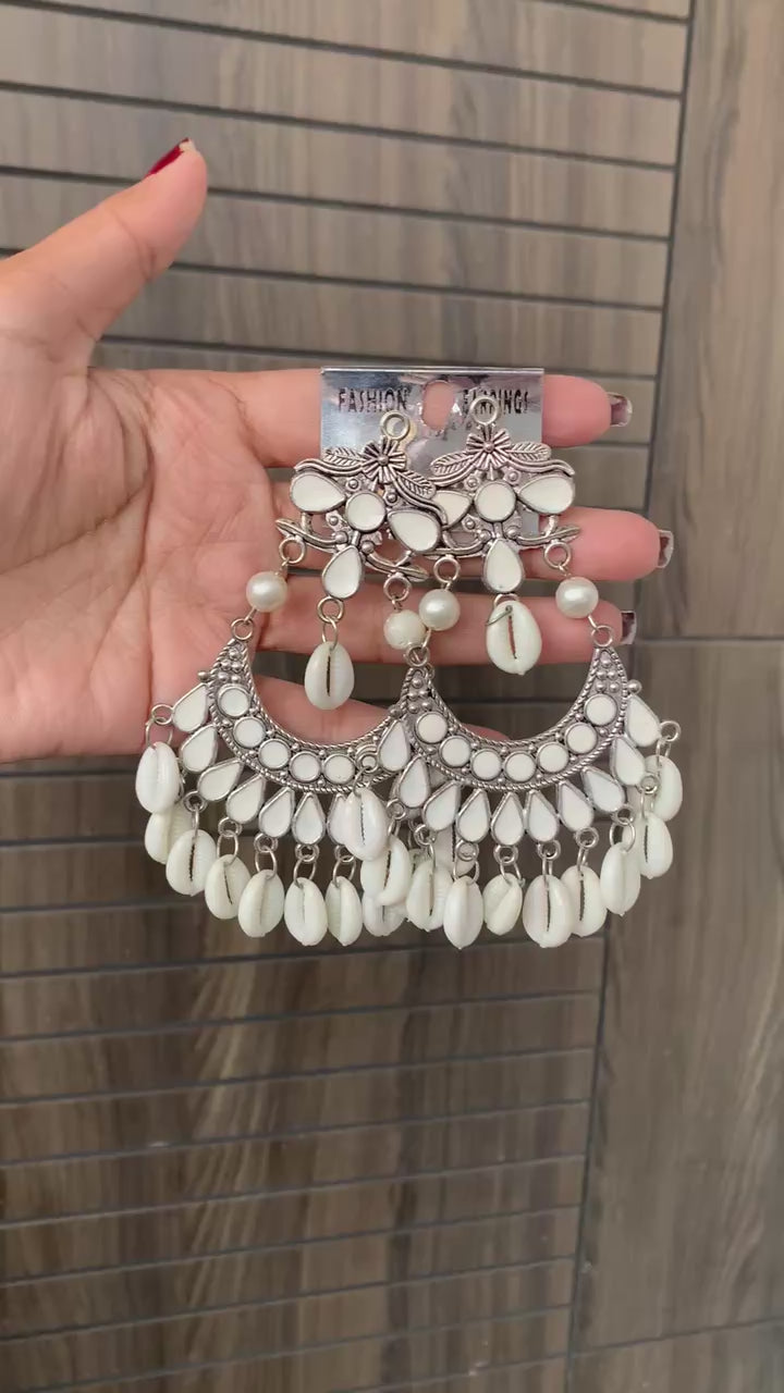 Geometric Kundan Statement Earrings (Copy)