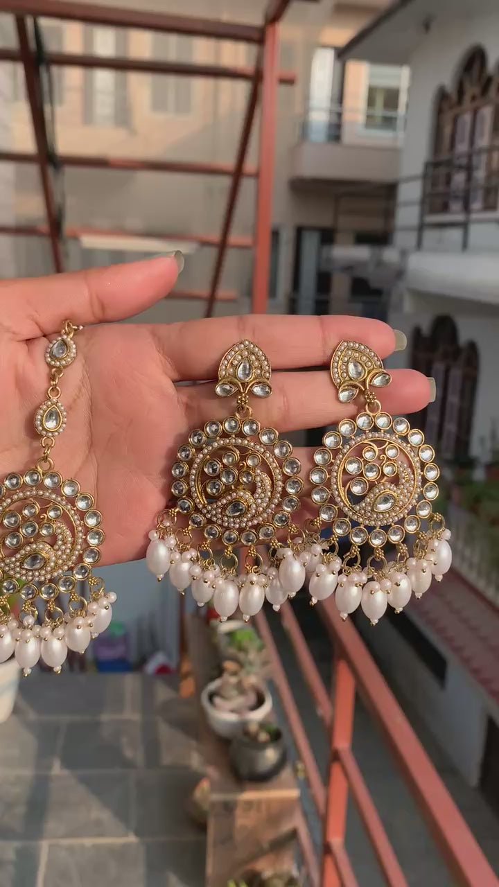 Kundan Pearl Chandbali